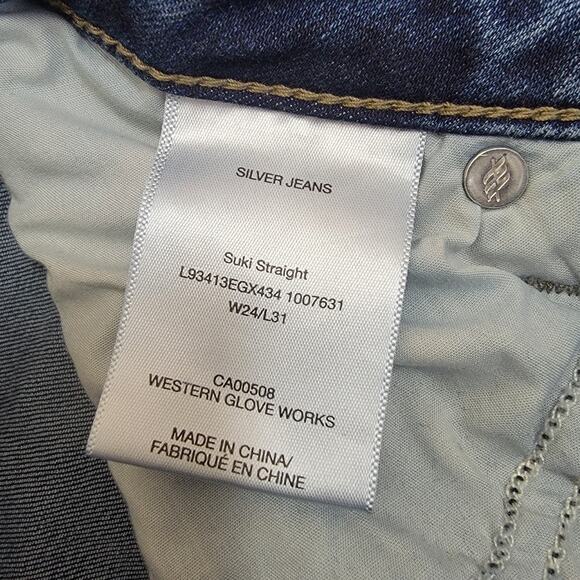 Silver Suki Straight Leg Jeans Size 24 - Picture 4 of 4